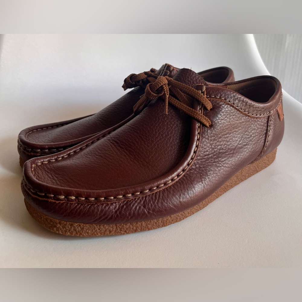 Clarks Shacre II Run Men’s 11M Tan Tumbled Leather Moccasin Comfort Shoes